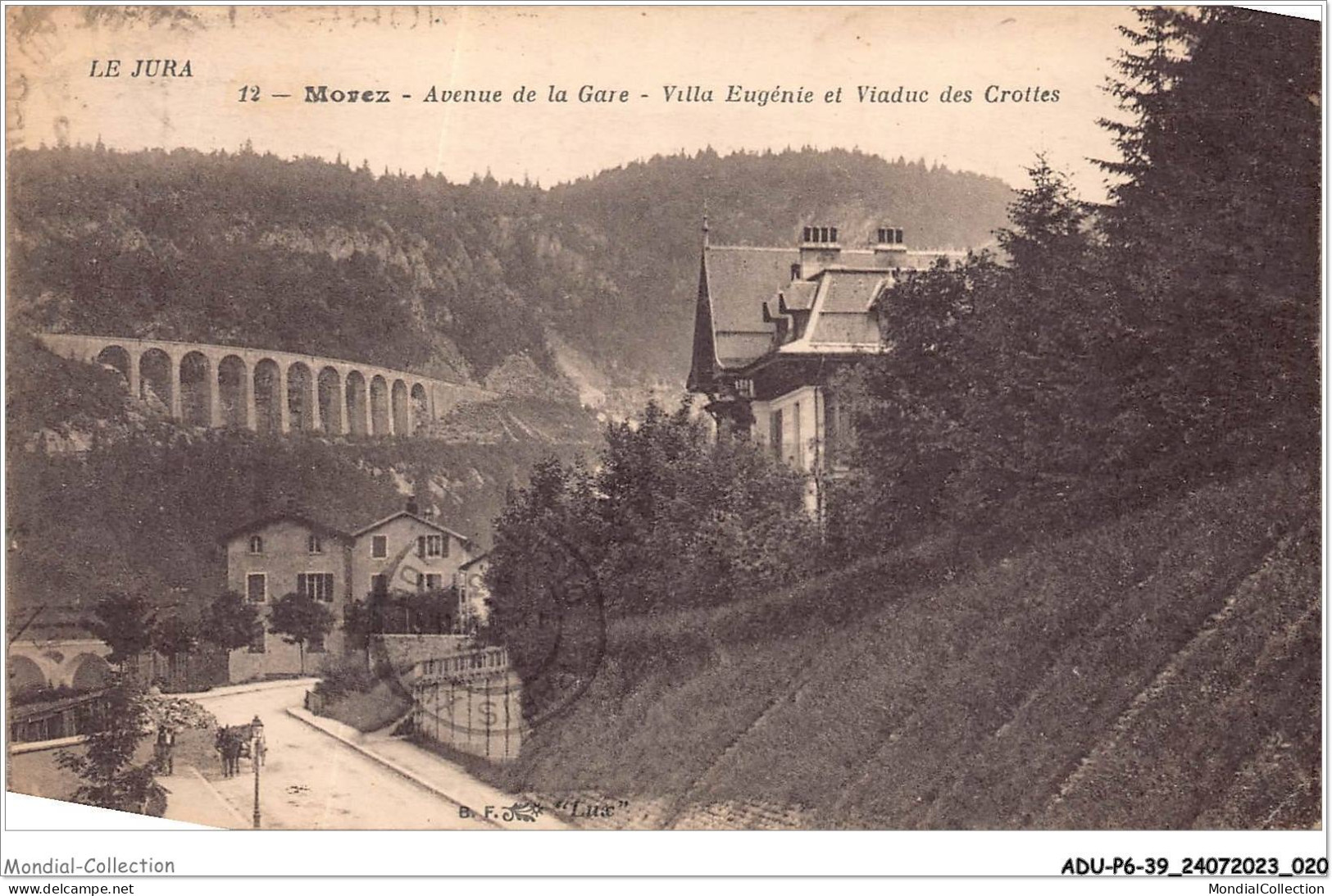 ADUP6-39-0452 - MOREZ - Avenue De La Gare - Villa Eugenie Et Viaduc Des Crottes - Morez