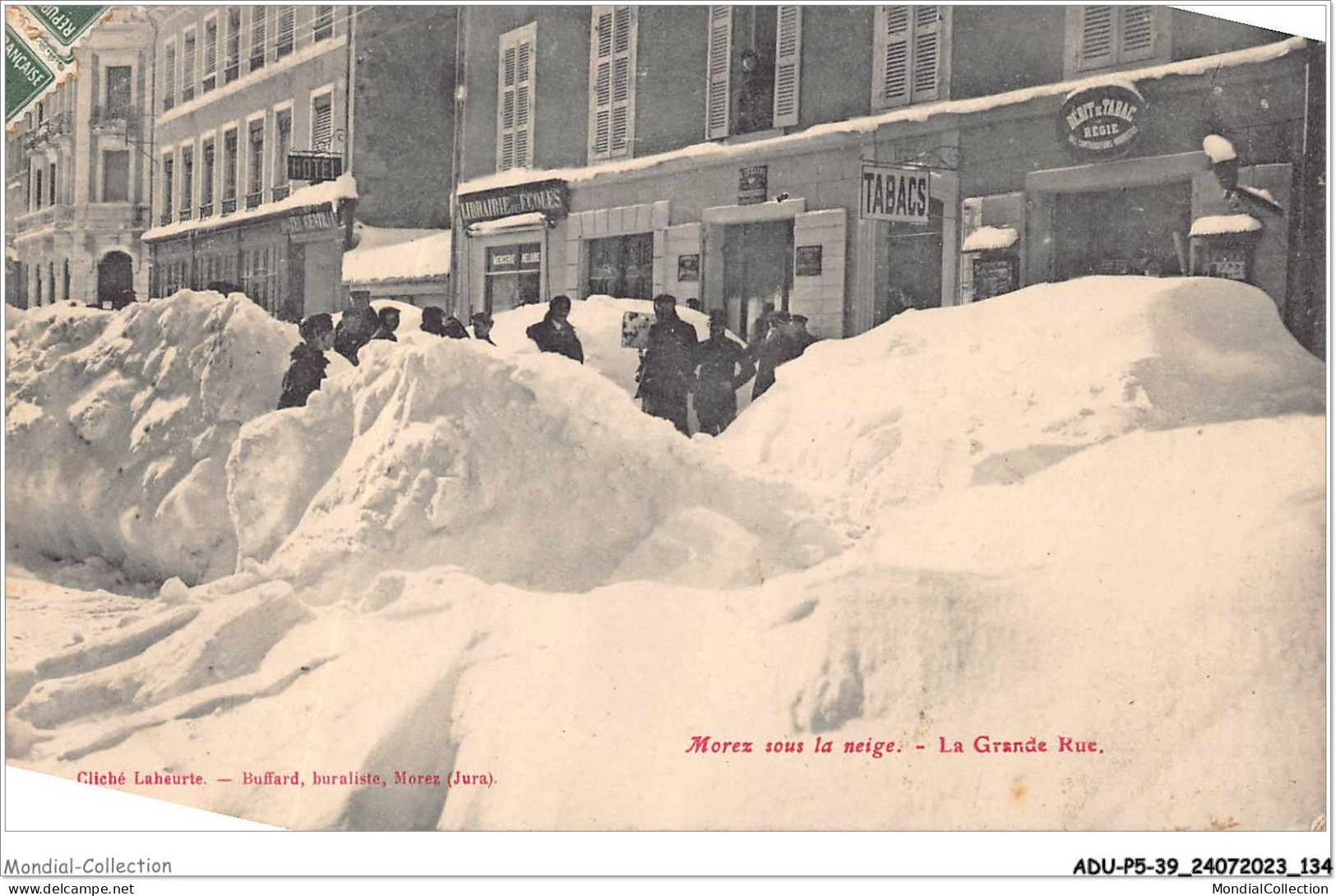 ADUP5-39-0420 - MOREZ - L'hiver - Morez Sous La Neige - La Grande Rue  - Morez