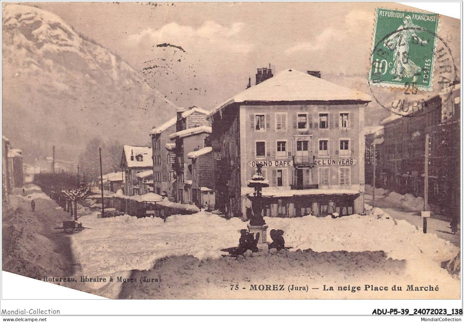 ADUP5-39-0422 - MOREZ - La Neige Place Du Marché  - Morez