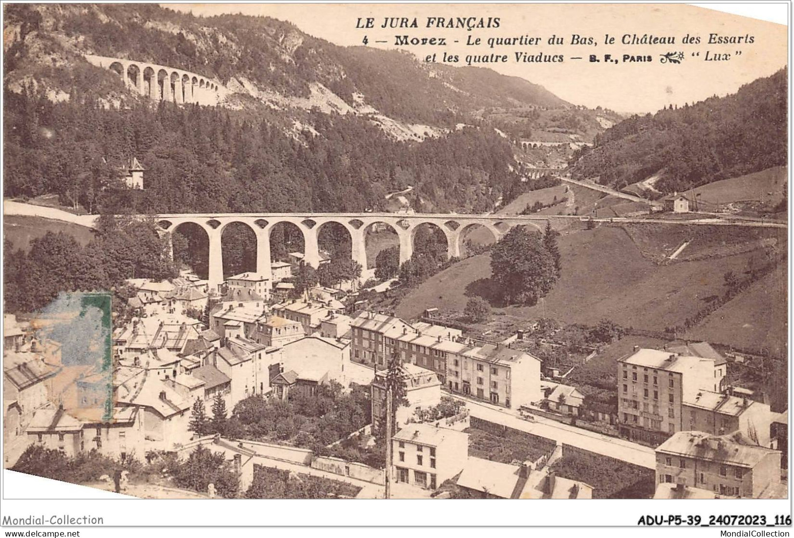 ADUP5-39-0411 - MOREZ -  Quartier Du Bas - Les Quatre Viaduc - Le Château Des Essaris  - Morez