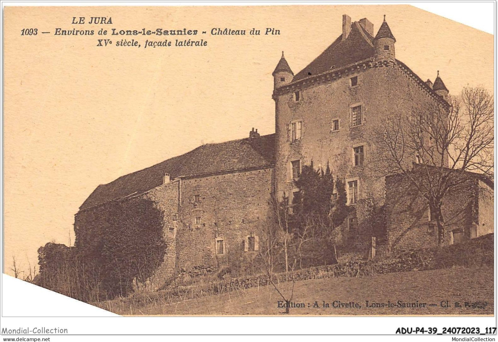 ADUP4-39-0331 - LONS-LE-SAUNIER - Château Du Pin - XVè Siècle - Façade Latérale  - Lons Le Saunier