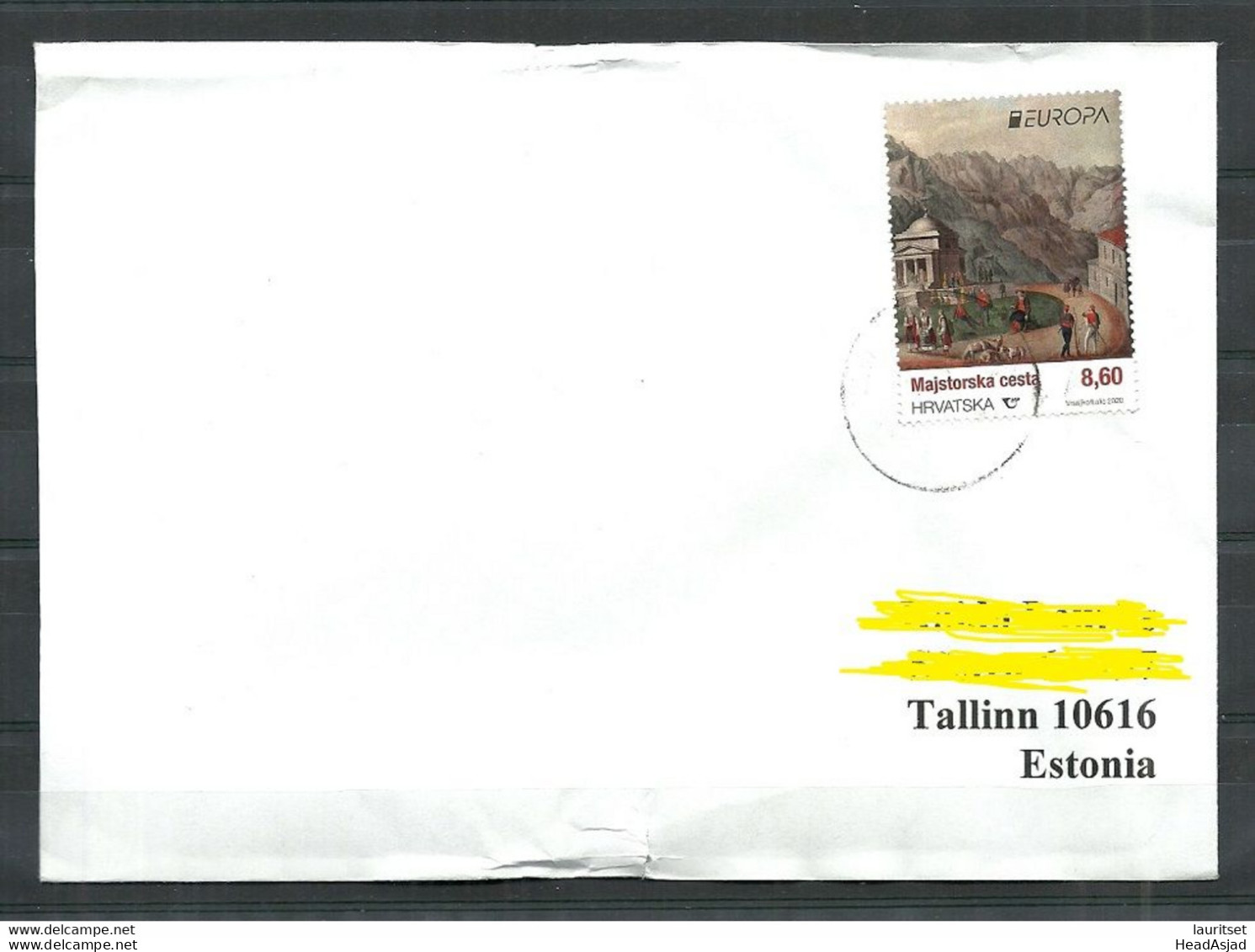 CROATIA Kroatien Hrvatska 2021 Cover To Estonia With EUROPA CEPT Stamp NB! Cover Has Some Damages At Margins! - Croatie