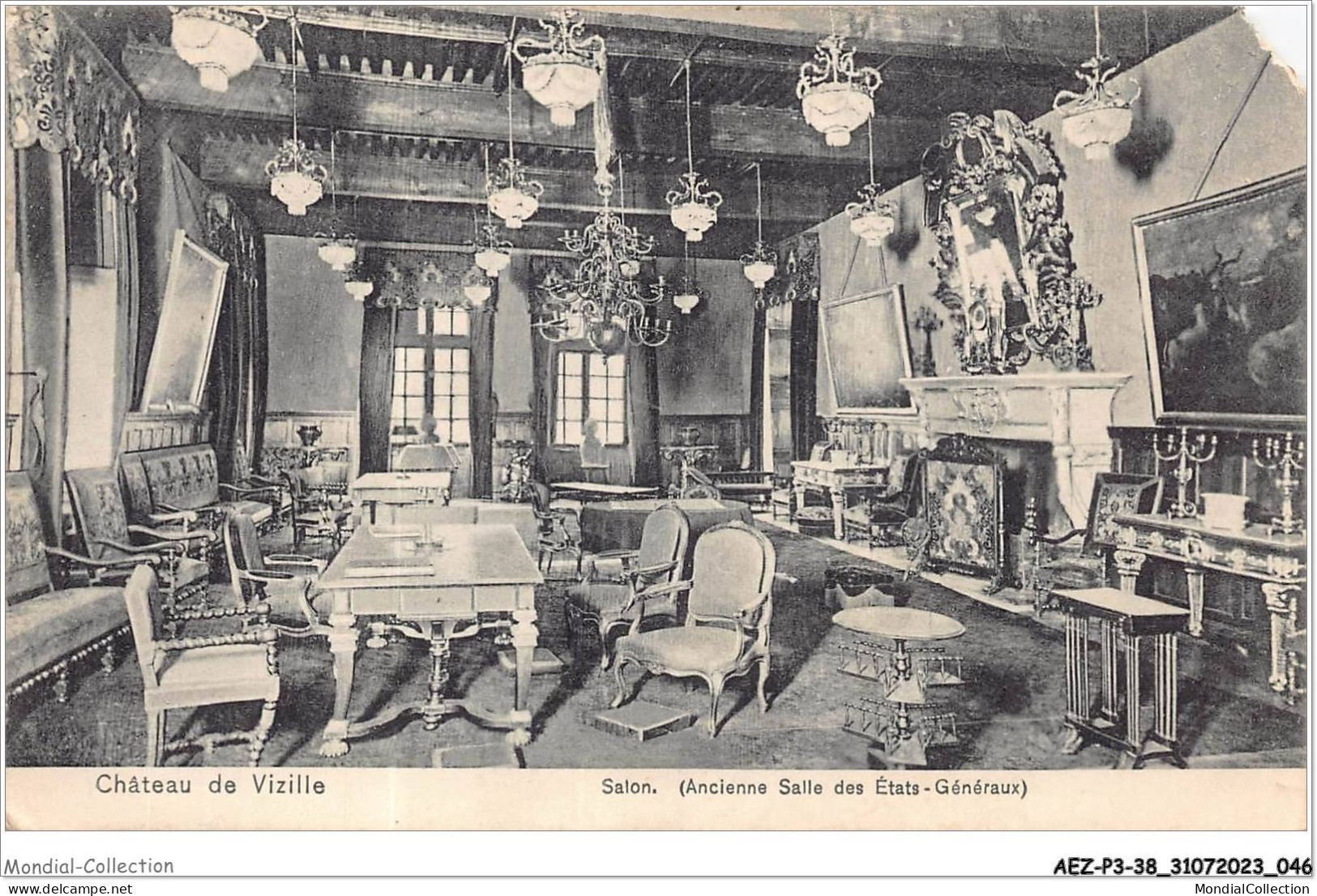 AEZP3-38-0215 - Chateau De VIZILLE - Salon - Vizille