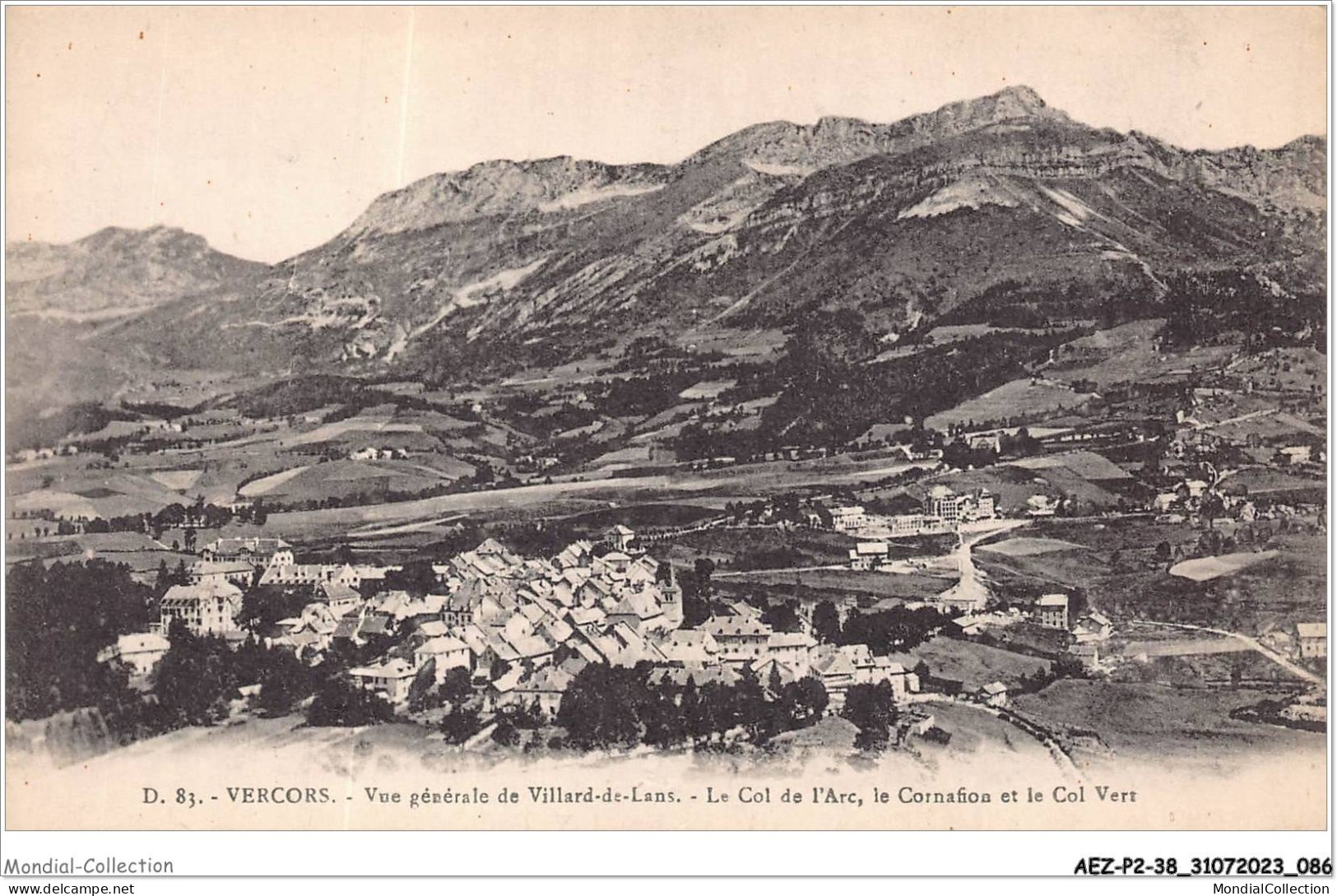 AEZP2-38-0146 - VERCOS - Vue Generale De Villard-de-lans - Le Col De L'arc - Le Cornafion Et Le Col Vert - Vercors