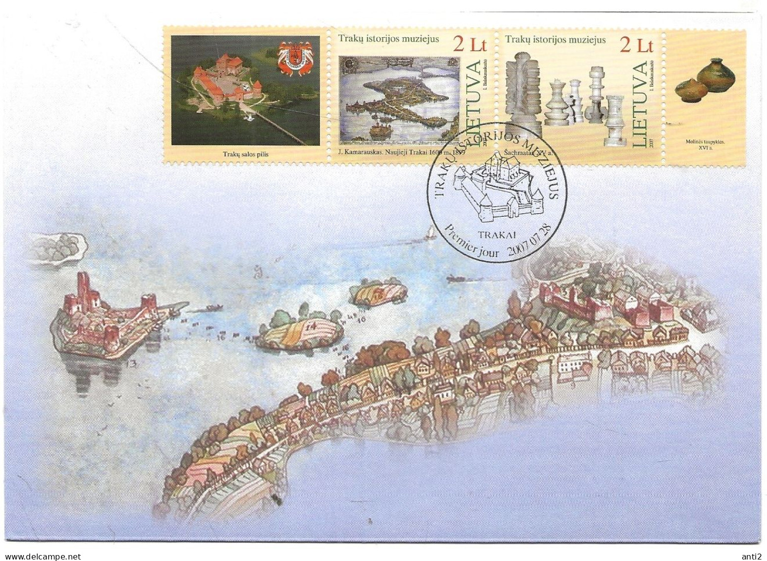 Lithuania Litauen Lietuva 2007  12 FDC nice object. Mi  921-953  complete year  but not bloc 34    FDC