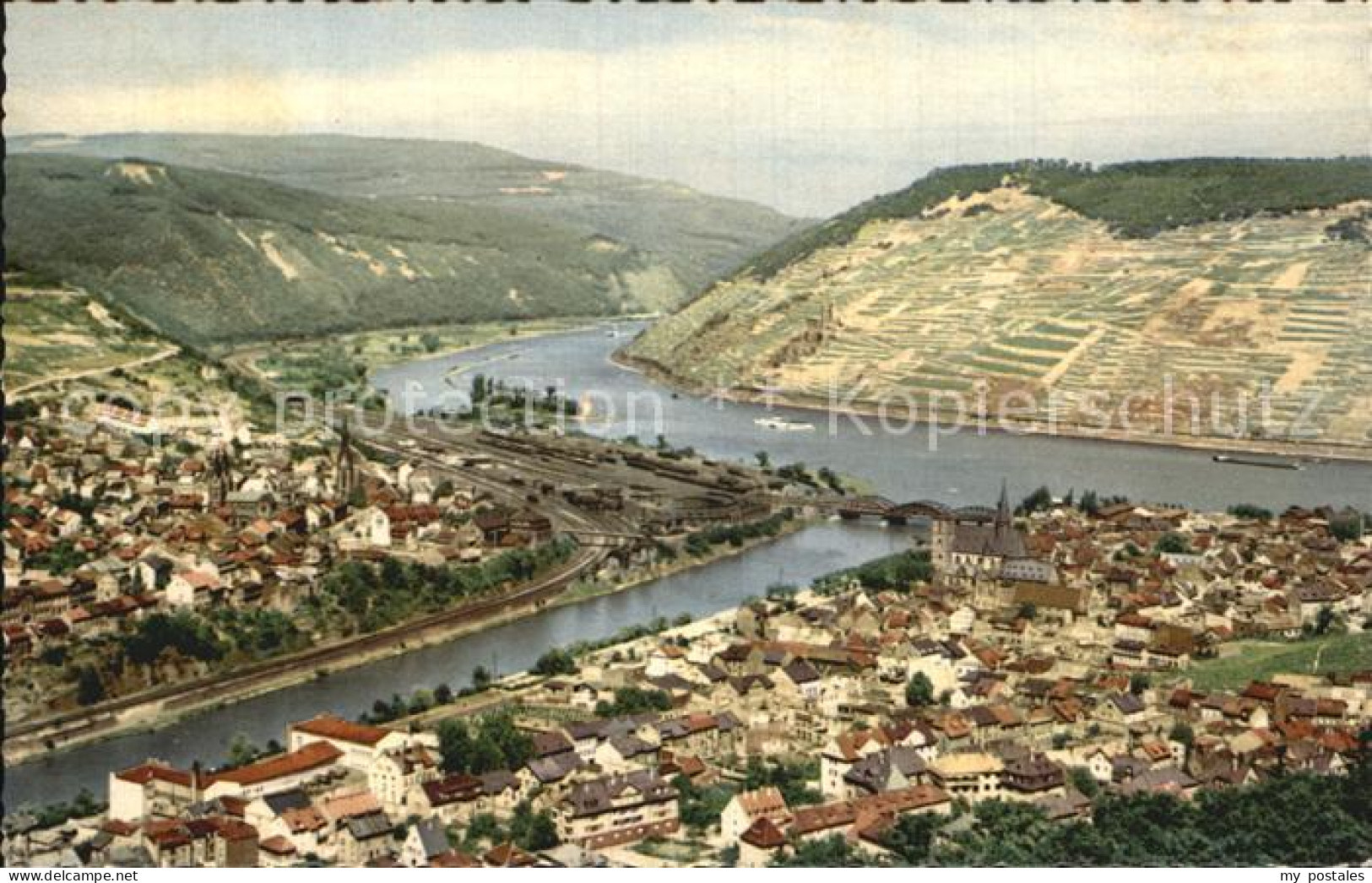 72503379 Bingen Rhein Fliegeraufnahme Nahemuendung Bingen - Bingen