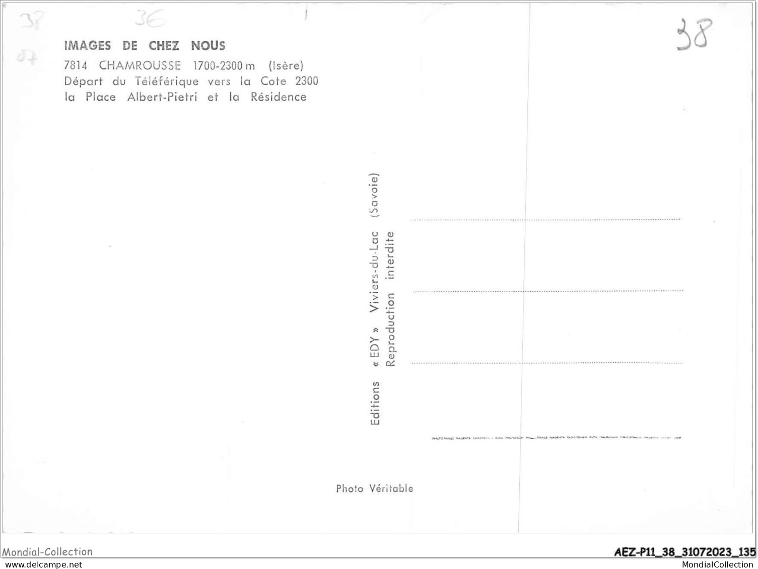 AEZP11-38-0990 - CHAMROUSSE - Départ Téléférique Vers La Côte 2300 - La Place Albert-pietri Et Le Résidence   - Chamrousse