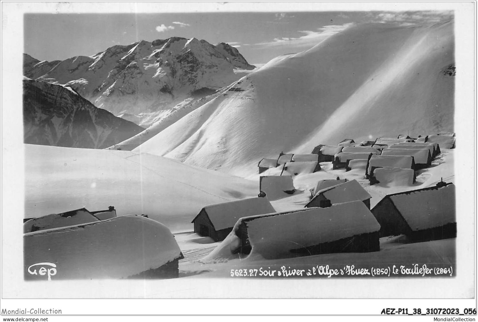 AEZP11-38-0951 - Soir De L'hiver à L'alpe D'huez  - Le Taillefer  - Bourg-d'Oisans