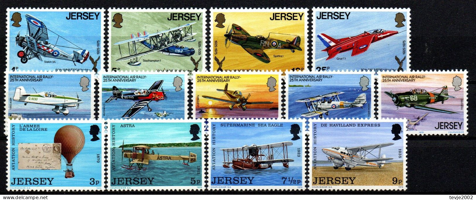 Jersey - Lot Aus 1973 - 1979 - Postfrisch MNH - Flugzeuge Airplanes - Airplanes