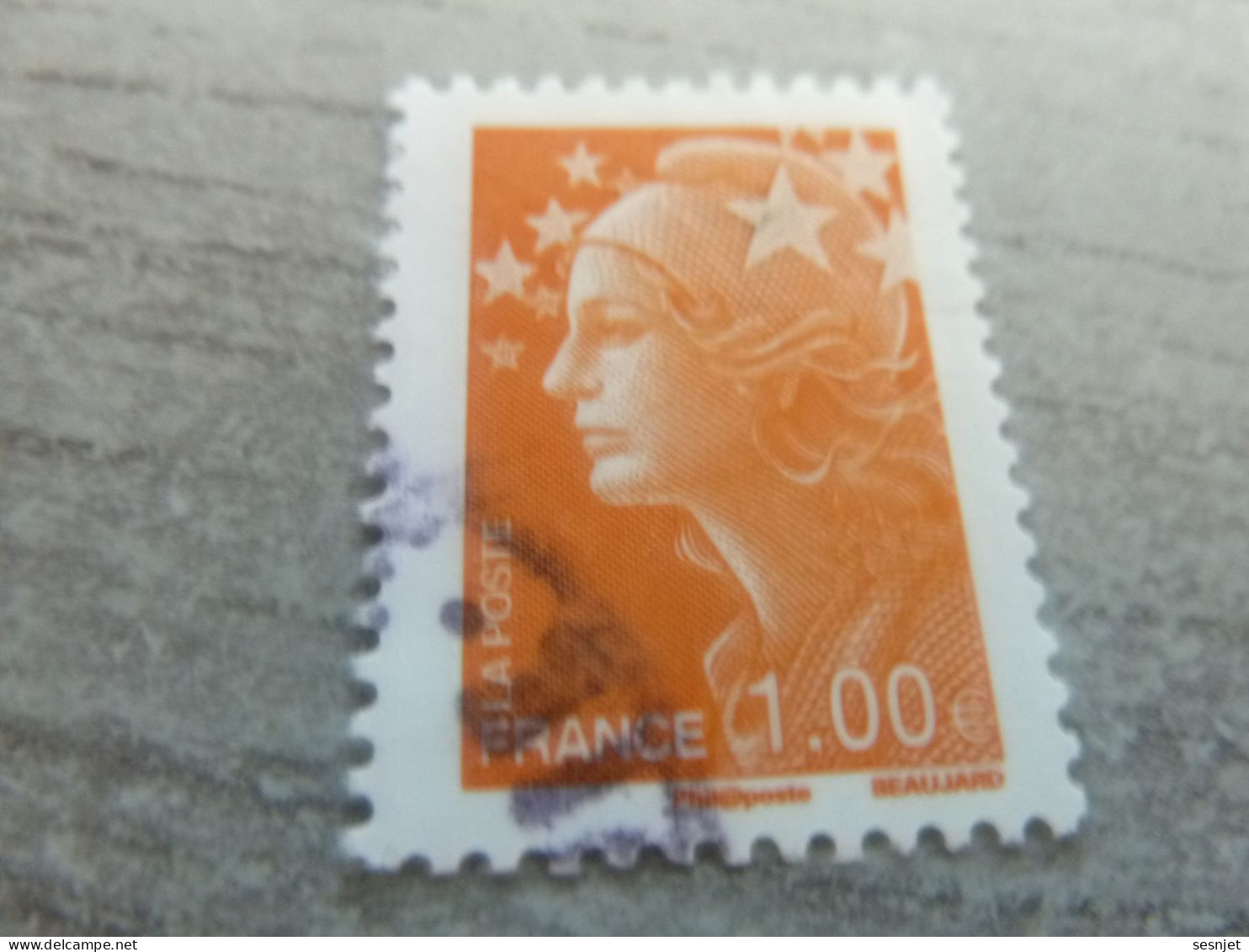 Marianne De Beaujard - 1.00 € - Yt 4235 - Orange - Oblitéré - Année 2008 - - 2008-2013 Marianne Of Beaujard