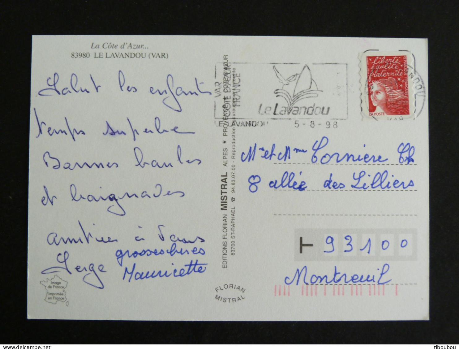 LE LAVANDOU - VAR - FLAMME SUR MARIANNE LUQUET - MULTIVUES - Mechanical Postmarks (Advertisement)