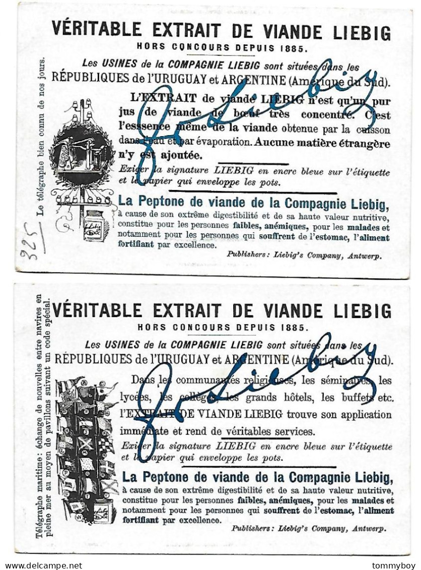 S 537, Liebig 6 Cards, Histoire De La Télégraphie (one Card Has Spots) (ref B11) - Liebig