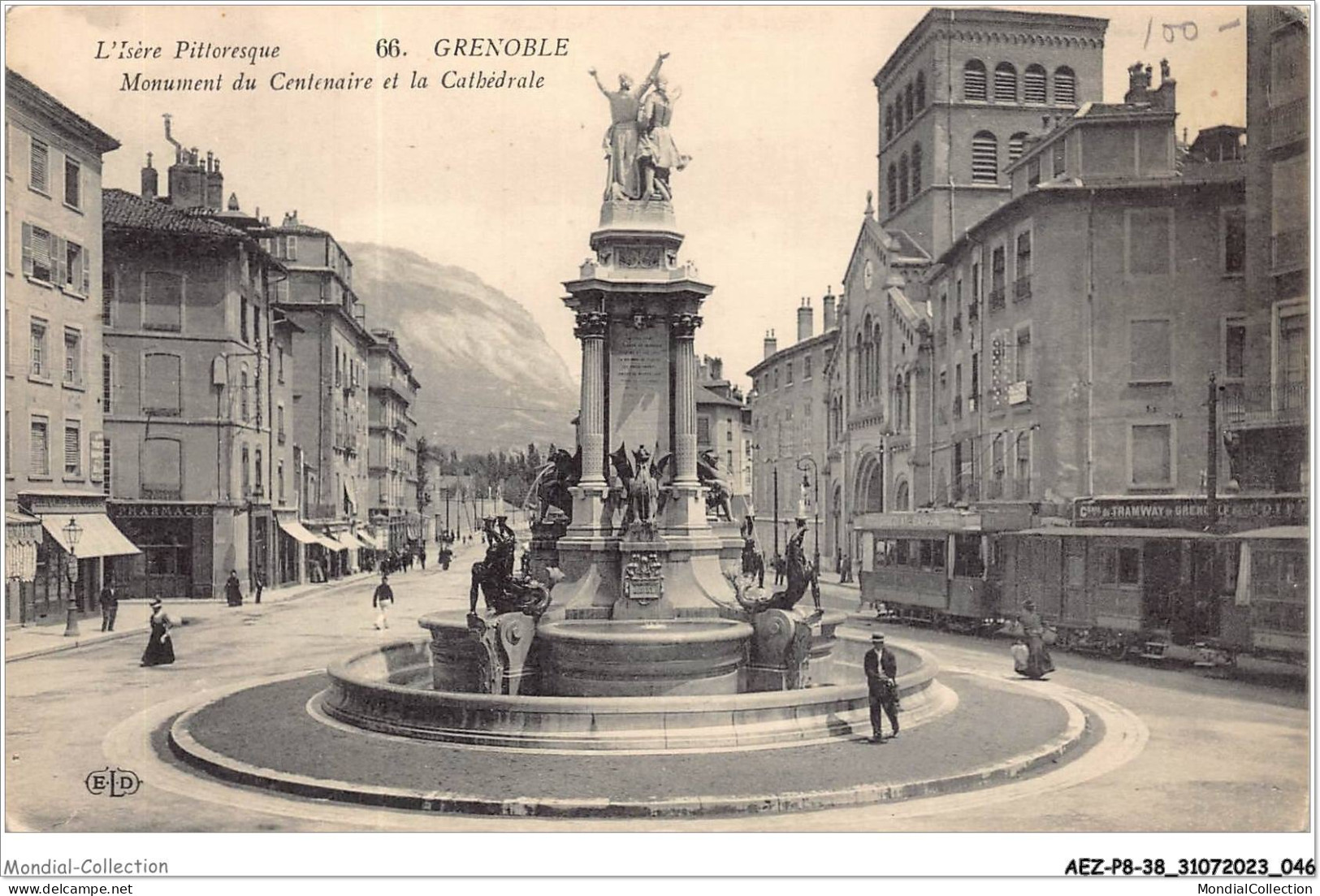 AEZP8-38-0676 - GRENOBLE - Monument Du Centenaire Et La Cathédrale  - Grenoble