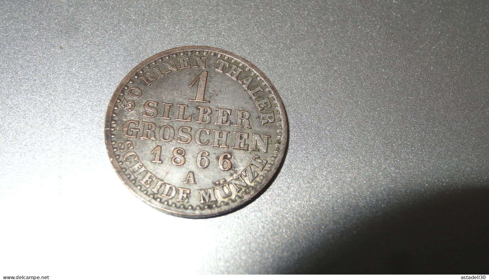 PRUSSE, Belle 1 Silber Groschen 1866A  .............. BJ-14 - Groschen & Andere Kleinmünzen