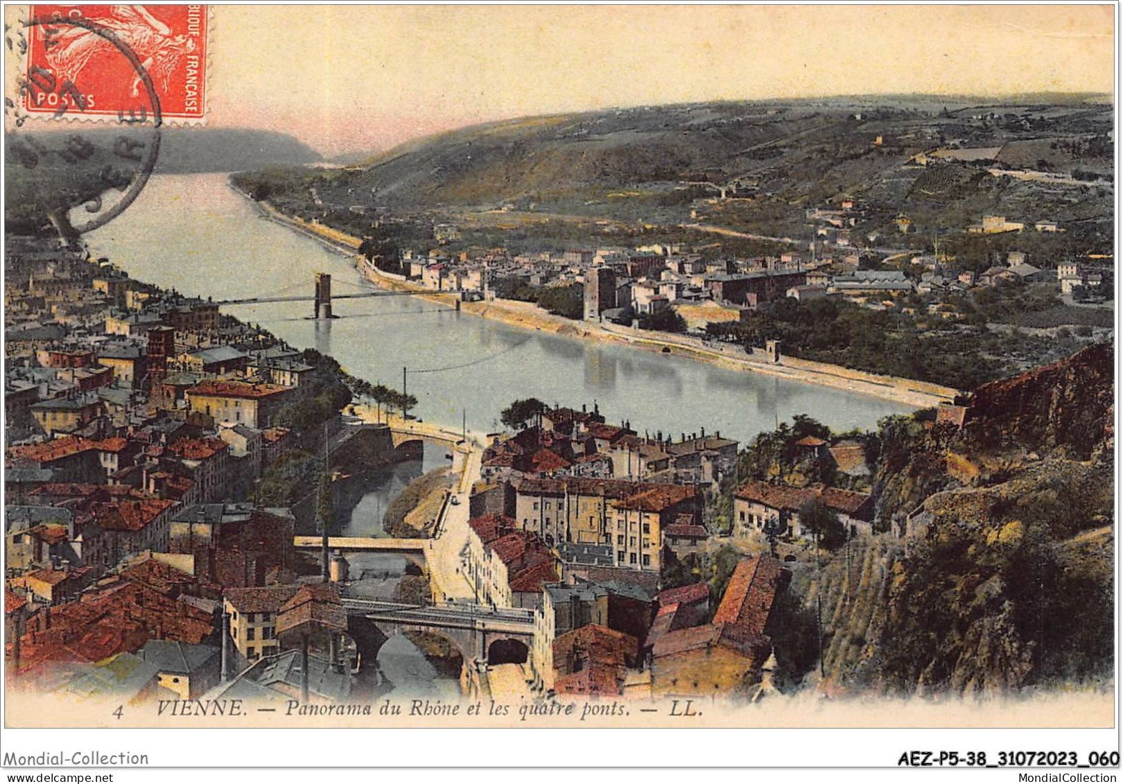 AEZP5-38-0403 - VIENNE - Panorama Du Rhone Et Les Quatre Ponts - Vienne