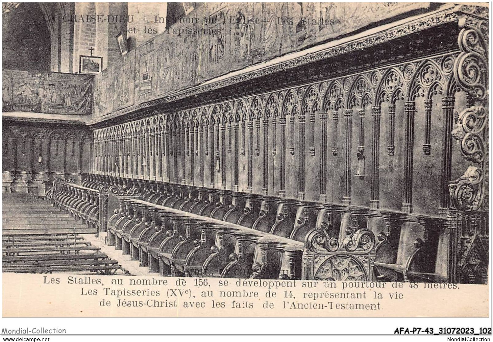 AFAP7-43-0710 - LA CHAISE-DIEU - Intérieur De L'église - Les Stalles Et Les Tapisseries - La Chaise Dieu