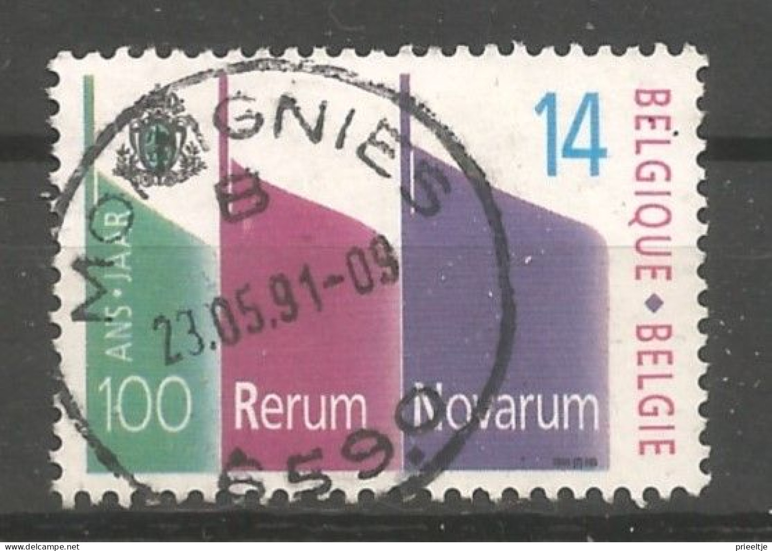 Belgie 1991 100 J Rerum Novarum 2408  (0) - Oblitérés
