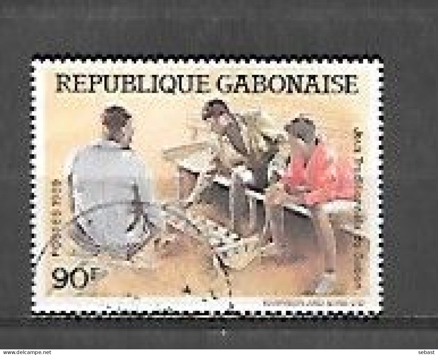 TIMBRE OBLITERE DU GABON DE  1989 N° MICHEL 1029 - Gabon (1960-...)