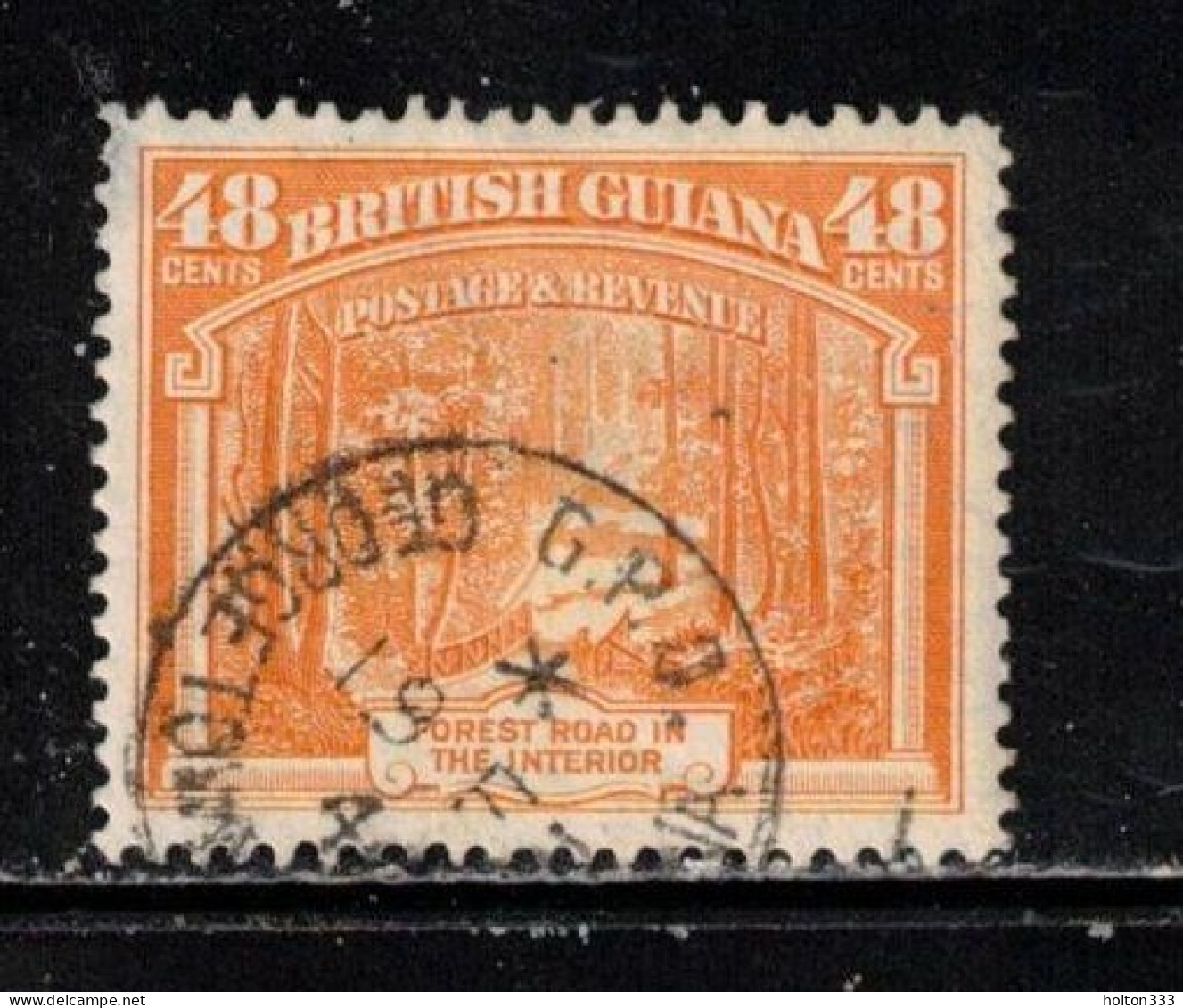 BRITISH GUIANA Scott # 236 Used - Forest Road In The Interior - British Guiana (...-1966)