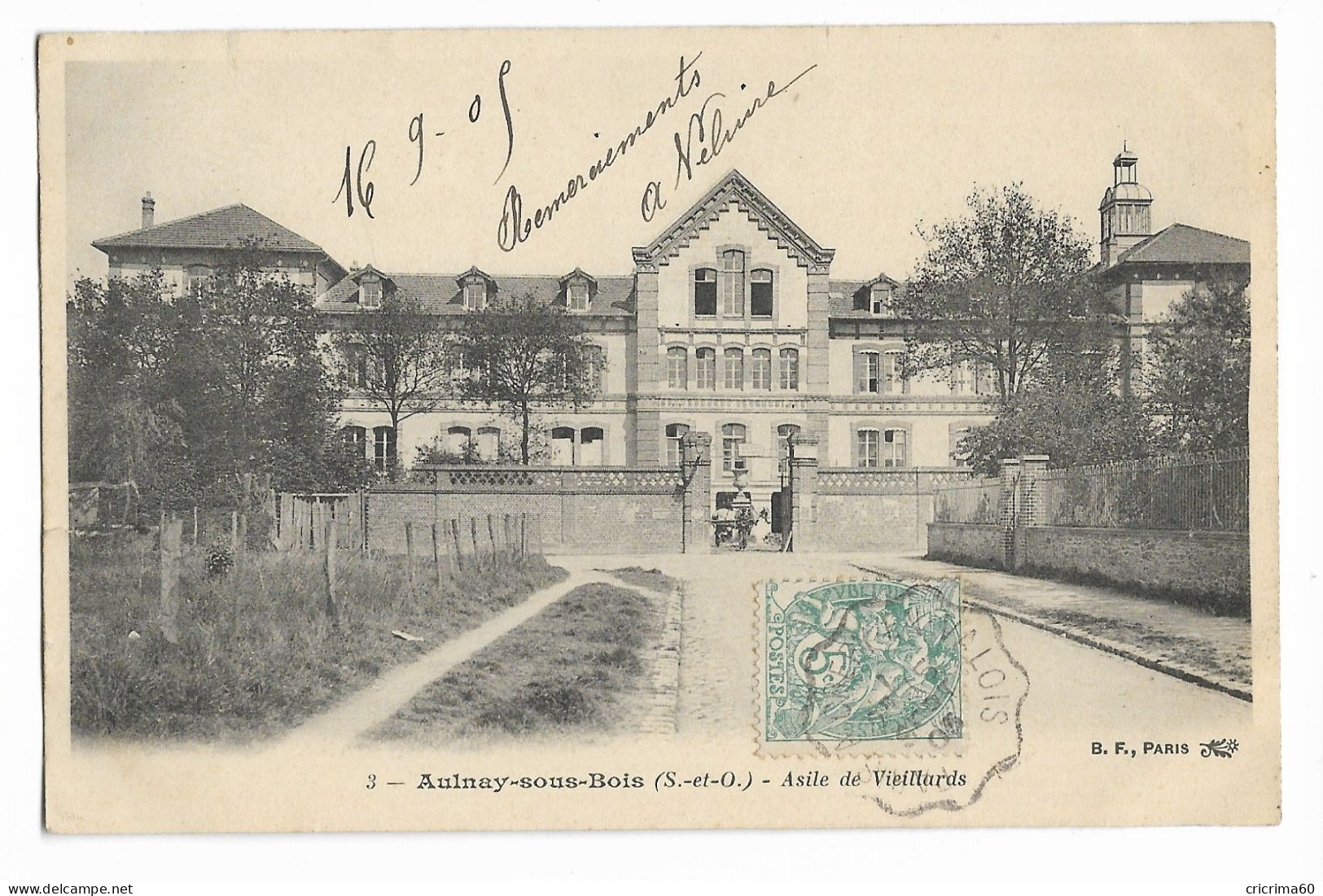 93 - AULNAY-sous-BOIS (S.-et-O.) - Asile De Vieillards. CPA Ayant Circulé En 1905. BE. - Aulnay Sous Bois