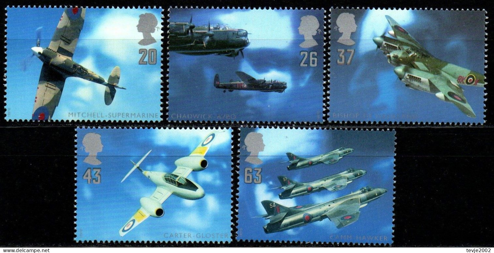 Großbritannien 1997 - Mi.Nr. 1096 - 1700 - Postfrisch MNH - Flugzeuge Airplanes - Airplanes