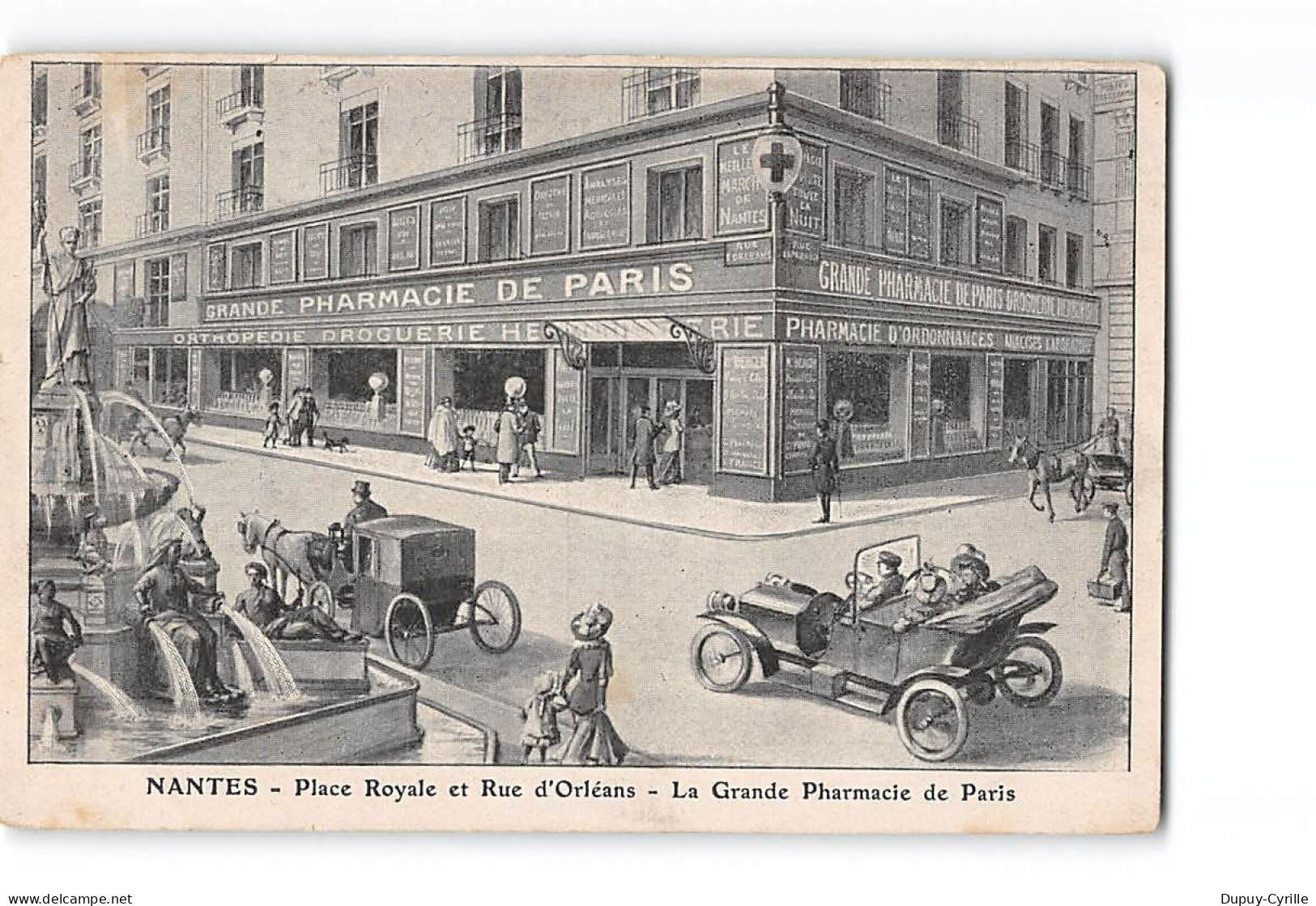 NANTES - Place Royale Et Rue D'Orléans - La Grande Pharmacie De Paris - état - Nantes