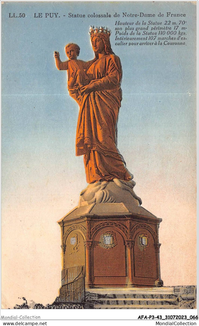 AFAP3-43-0253 - LE PUY - Statue Colossale De Notre-dame De France - Le Puy En Velay