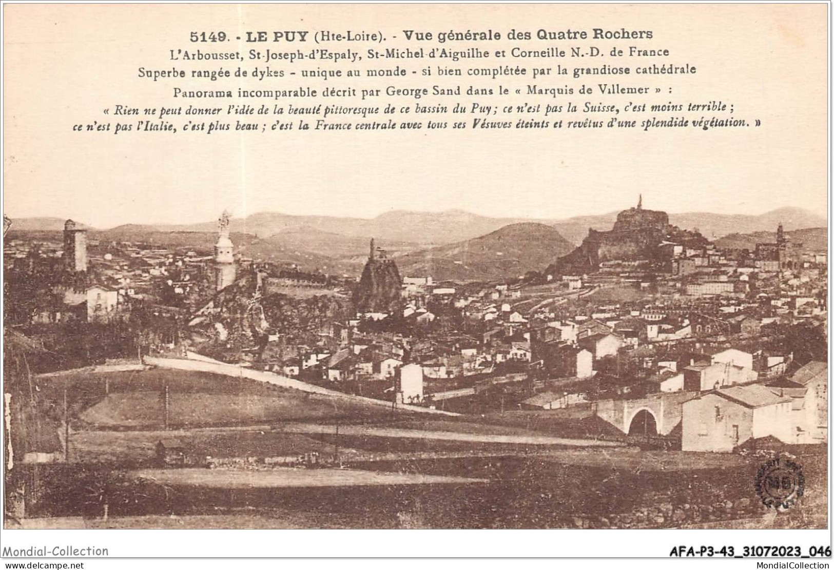 AFAP3-43-0243 - LE PUY - Vue Générale Des Quatre Rochers - Le Puy En Velay