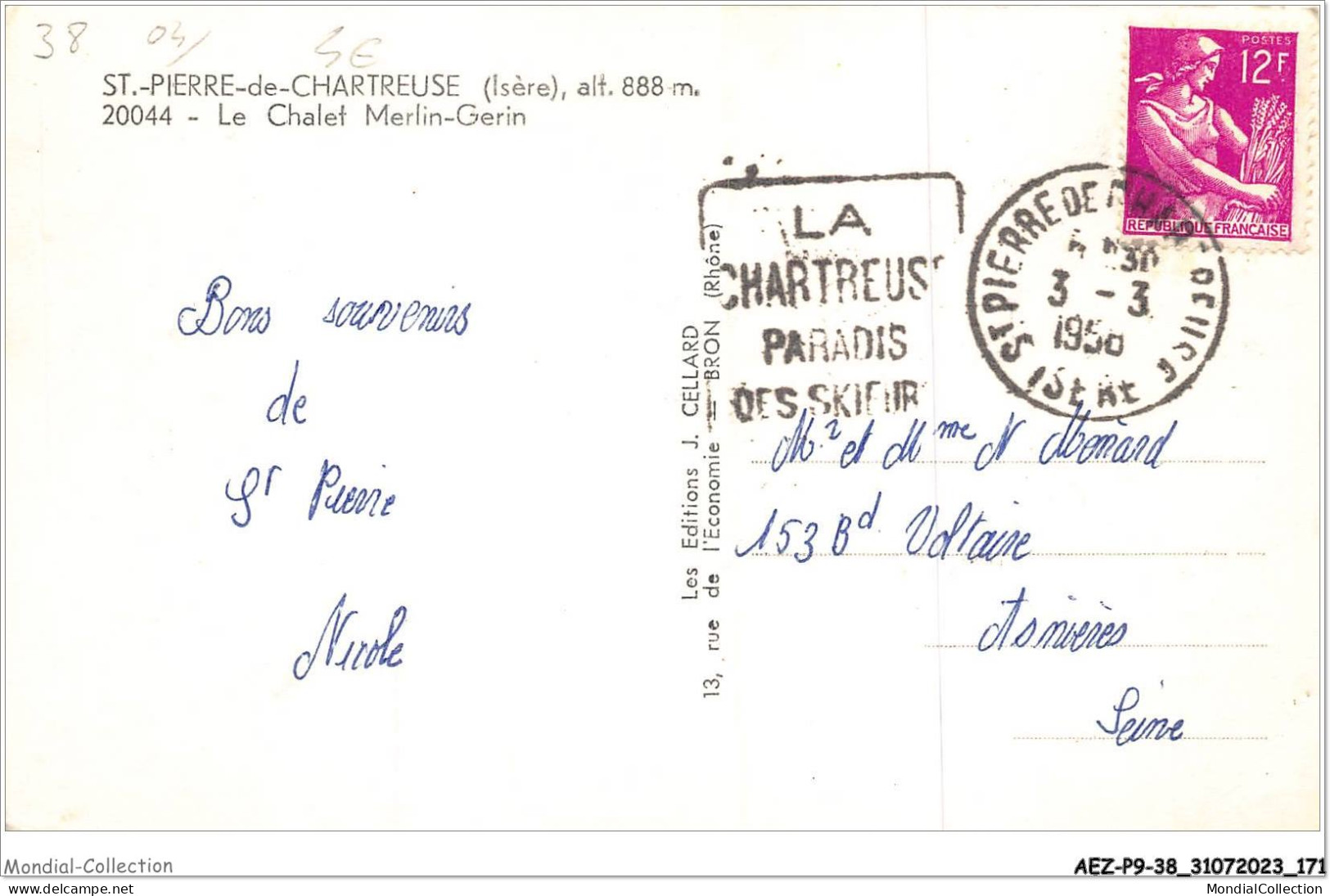 AEZP9-38-0825 - SAINT-PIERRE-CHARTREUSE - Le Chalet Merlin-gerin  - Chartreuse