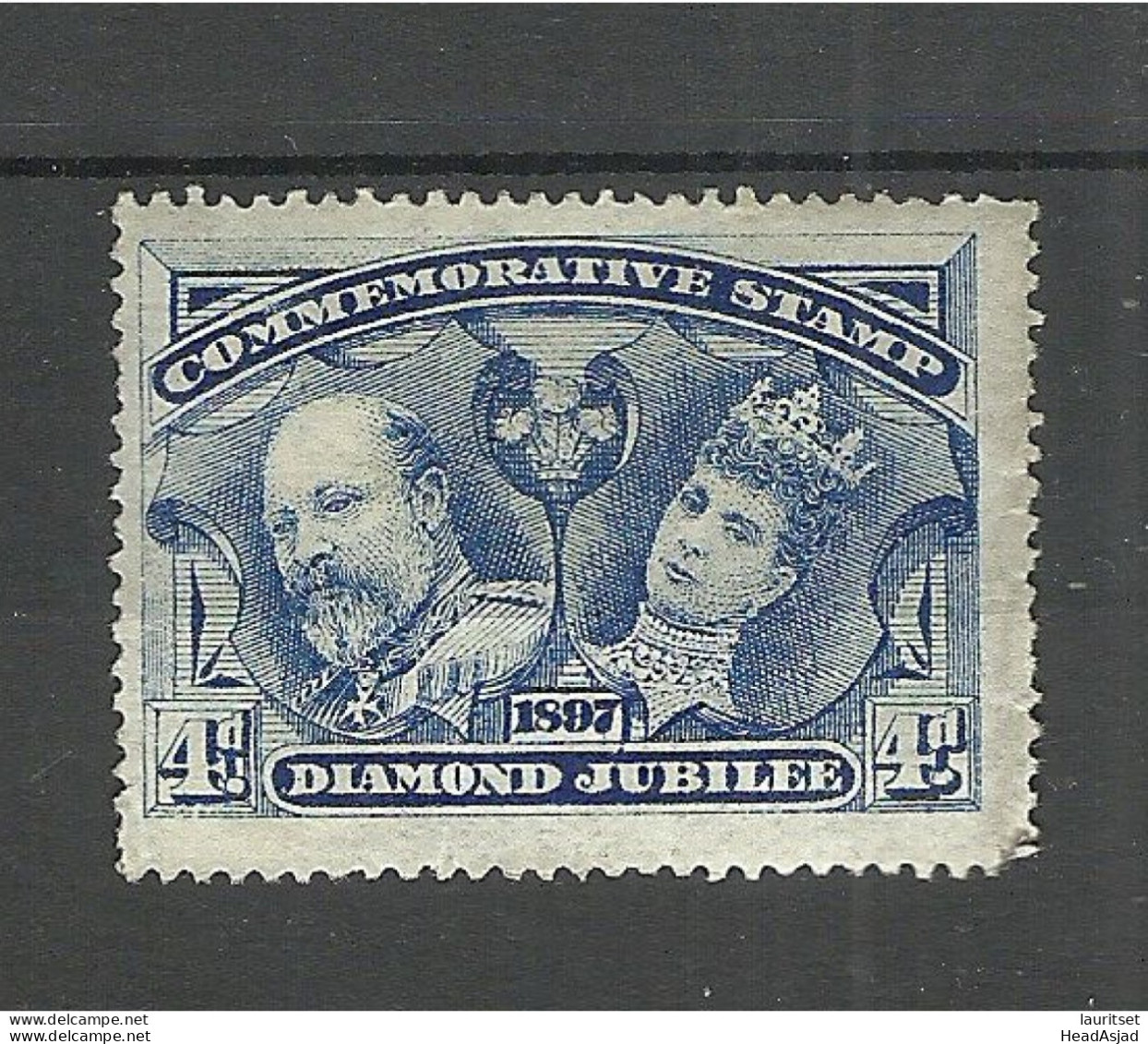 CANADA Kanada UK 1897 Queen Victoria QV Diamond Jubilee 4 Pence * Vignette Poster Stamp - Erinnophilie