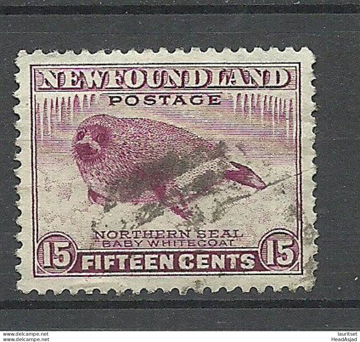 NEWFOUNDLAND CANADA Kanada 1941 Michel 180 B (perf 12 1/2) O Sattelrobbe Animal Phoca Groenlandica Northern Seal - Autres & Non Classés