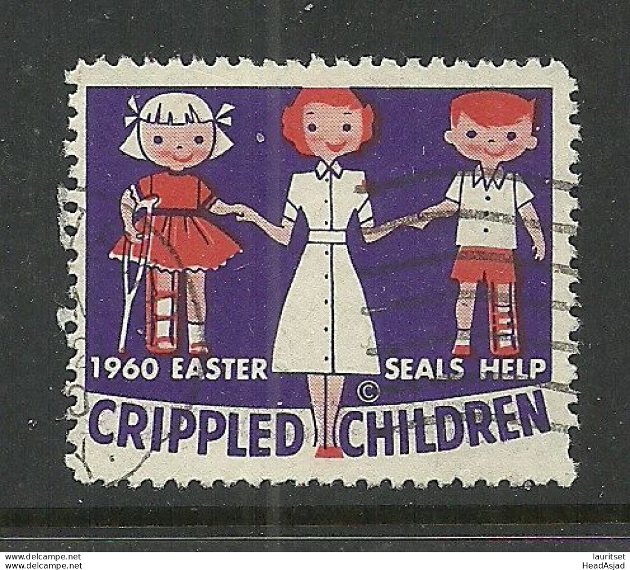 Canada Or USA 1960 Charity Help Crippled Children Easter Seal - Erinnophilie