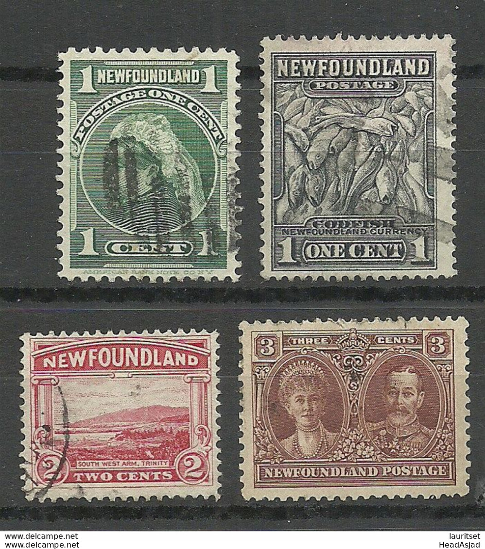 NEWFOUNLAND Canada 1898-1932, 4 Stamps, O - Andere & Zonder Classificatie