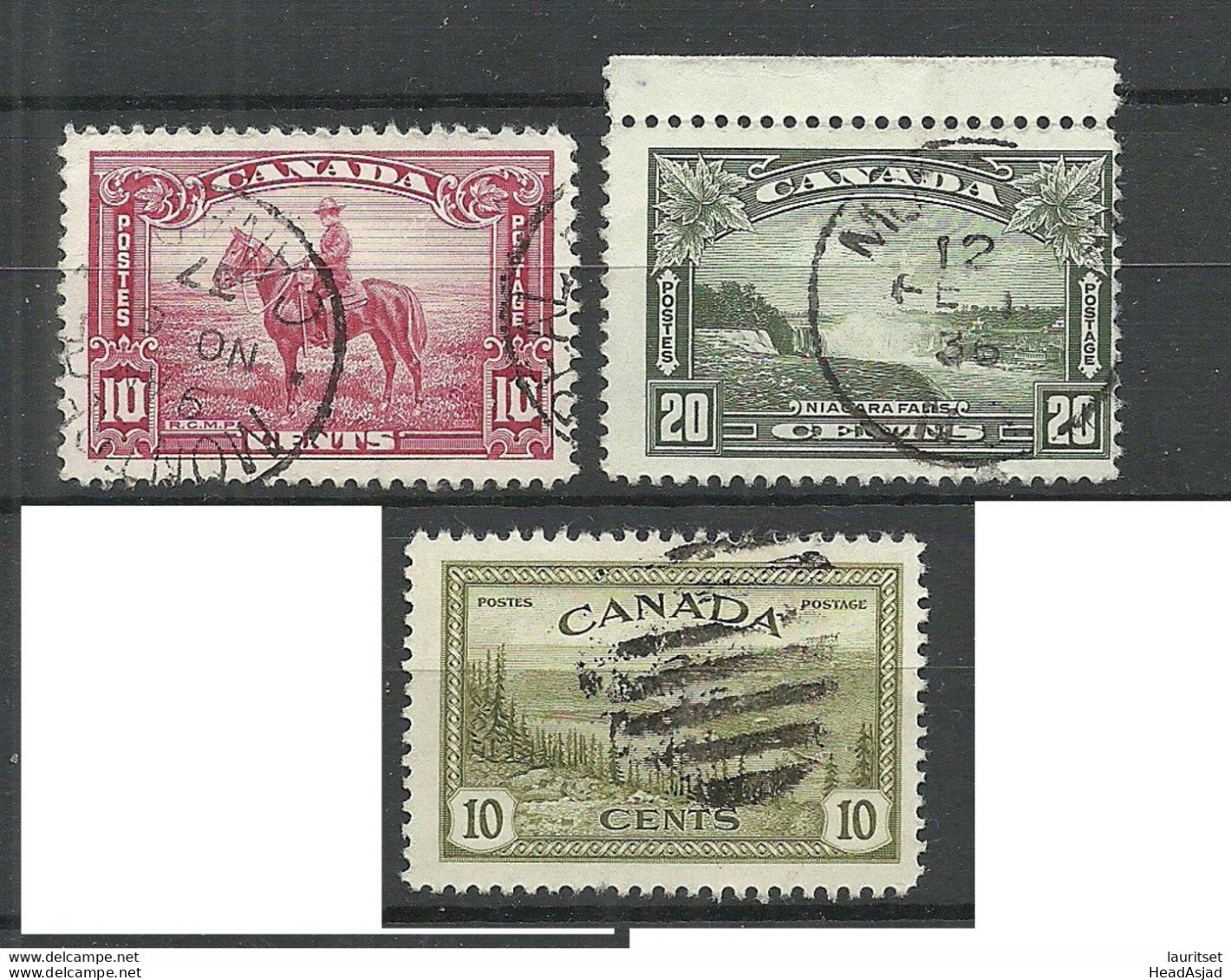NEWFOUNLAND Canada 1935-1946, 3 Stamps, O - Gebraucht