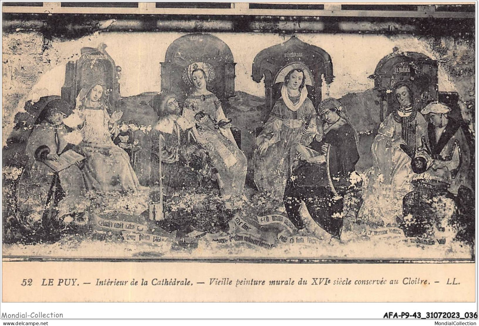 AFAP9-43-0894 - LE PUY - Intérieur De La Cathédrale - Vieille Peinture Murale Du XVI Siècle Conservée Au Cloître - Le Puy En Velay
