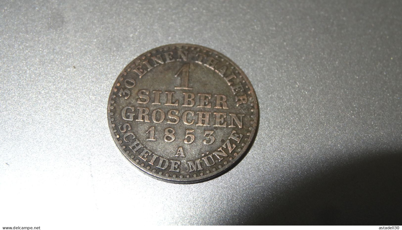 PRUSSE, Belle 1 Silber Groschen 1853A  .............. BJ-16 - Groschen & Andere Kleinmünzen
