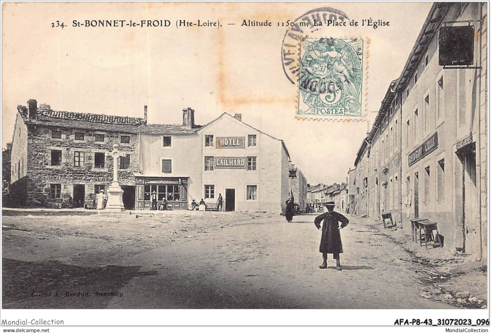 AFAP8-43-0820 - SAINT-BONNET-LE-FROID - La Place De L'église - Sonstige & Ohne Zuordnung