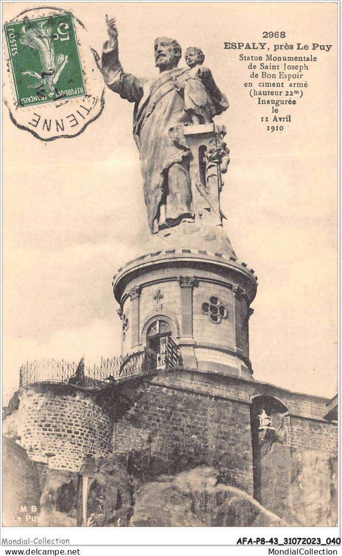 AFAP8-43-0792 - ESPALY - Près LE PUY - Statue Monumentale De Saint Joseph De Bon Espoir En Ciment Armé - Le Puy En Velay