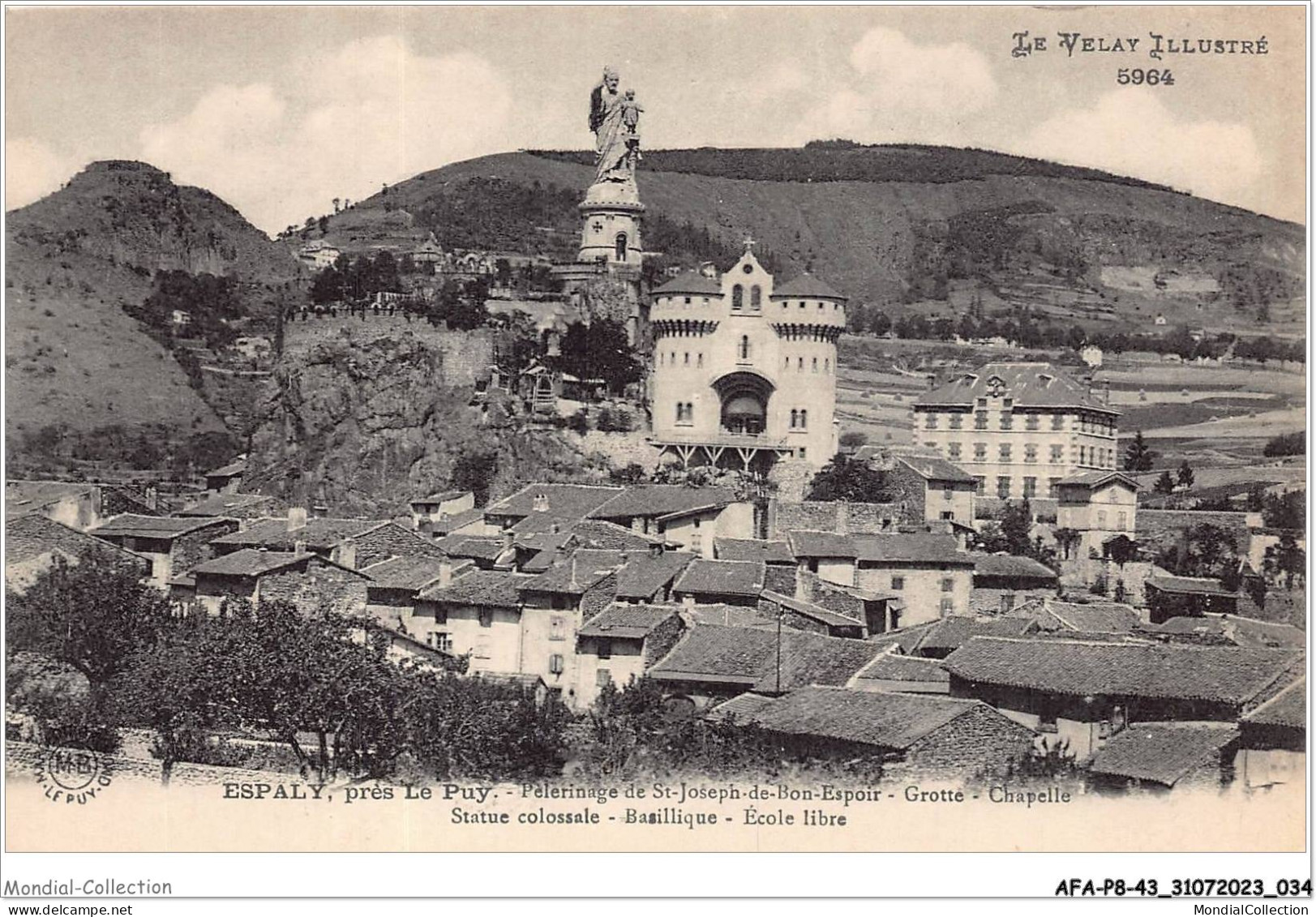 AFAP8-43-0789 - ESPALY - Près LE PUY - Pélerinage De St-joseph-de-bon-espoir - Grotte - Chapelle Statue Colossale - Le Puy En Velay