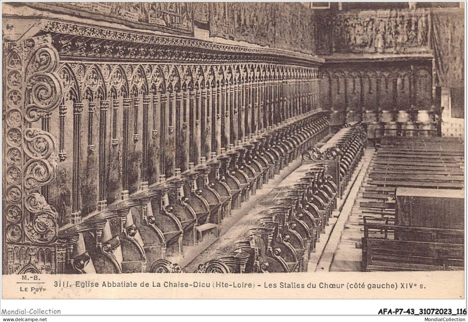 AFAP7-43-0717 - église Abbatiale De LA CHAISE-DIEU - Les Stalles Du Choeur - Côté Gauche XIV Siècle - La Chaise Dieu