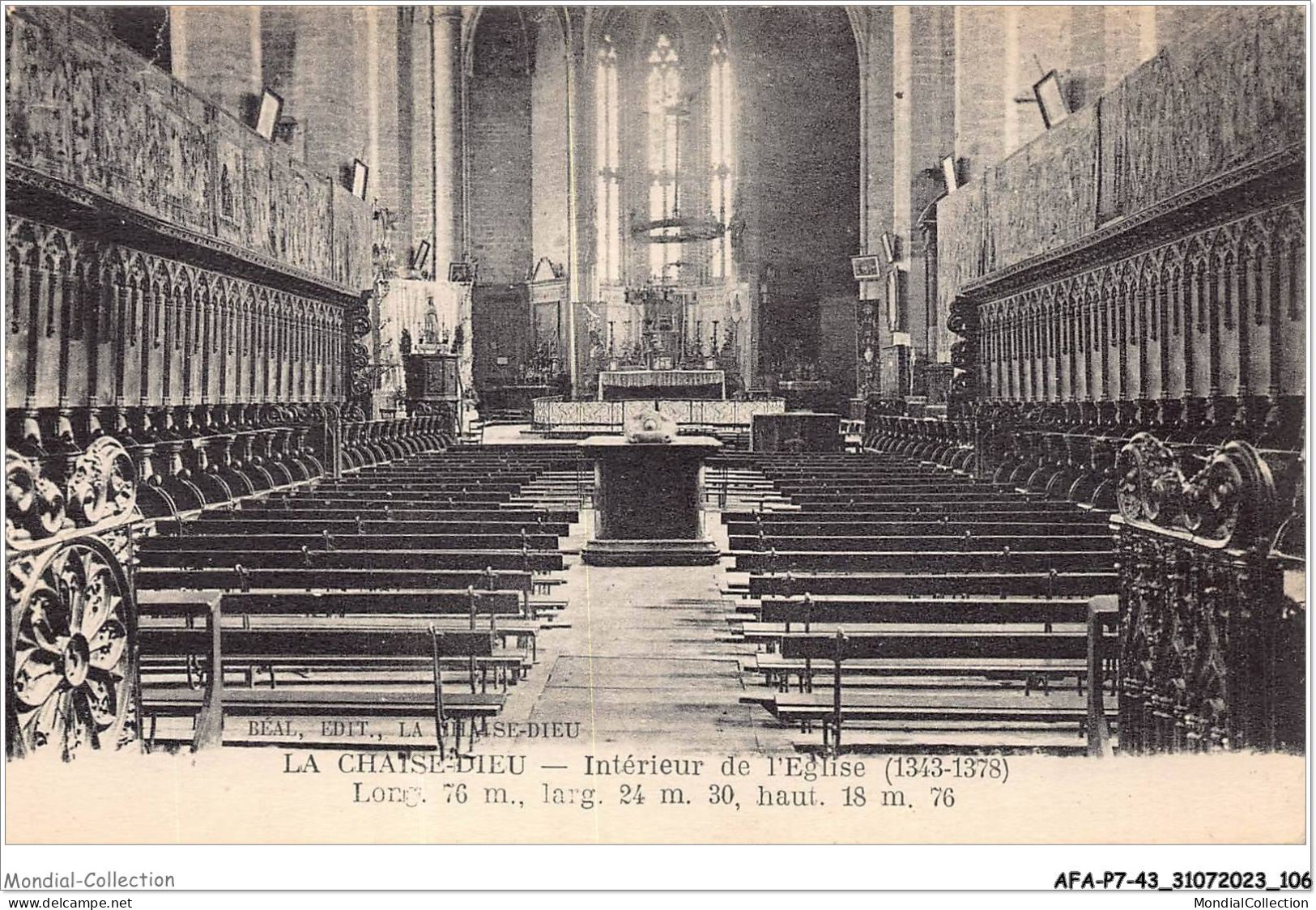 AFAP7-43-0712 - LA CHAISE-DIEU - Intérieur De L'église - La Chaise Dieu