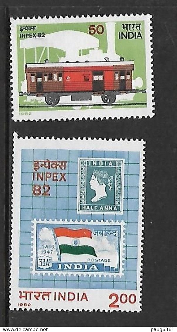 INDE 1982 INPEX- TRAINS YVERT N°747/748 NEUF MNH** - Trains