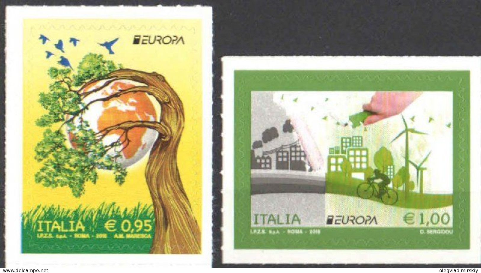 Italy Italia 2016 Europa CEPT Think Green Set Of 2 Stamps MNH - 2016