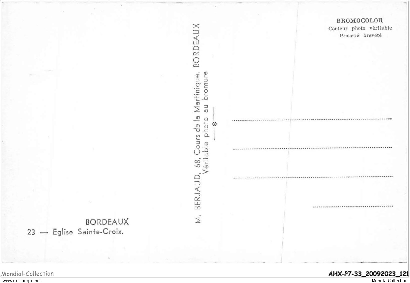 AHXP7-33-0763 - BORDEAUX - église Sainte-croix  - Bordeaux