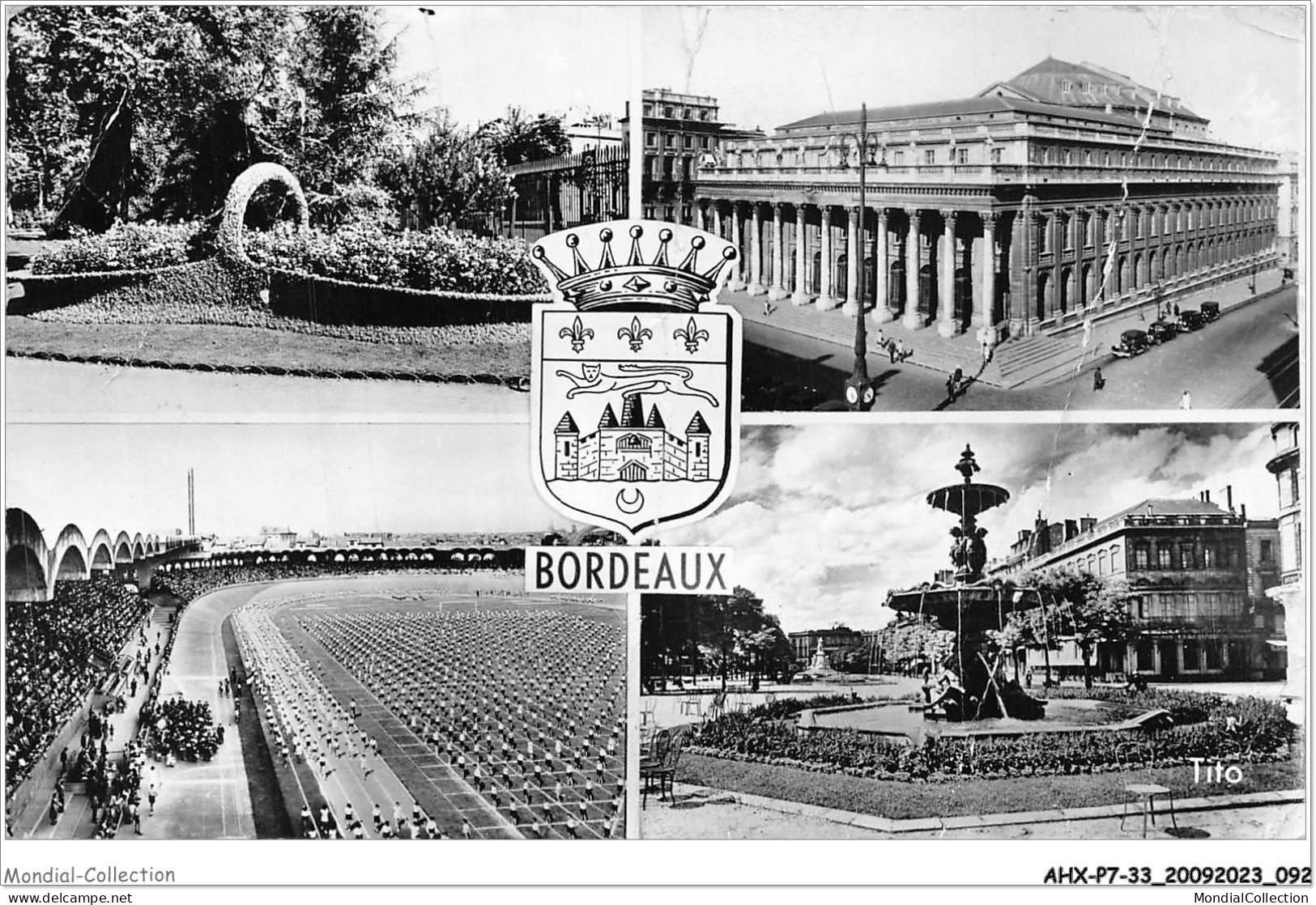 AHXP7-33-0749 - BORDEAUX  - La Corbeille - Le Grand Théâtre - Le Stade Municipal - Allées De Tourny   - Bordeaux