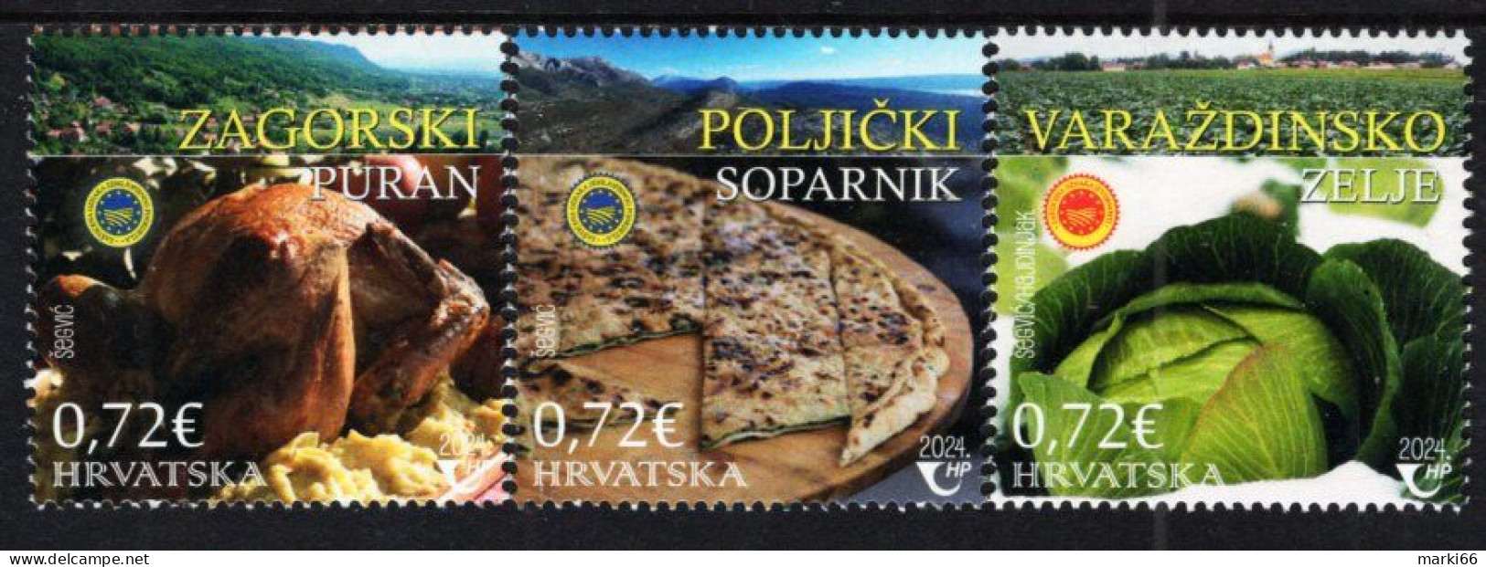 Croatia - 2024 - Protected Agricultural And Food Products - Mint Stamp Set - Croatie