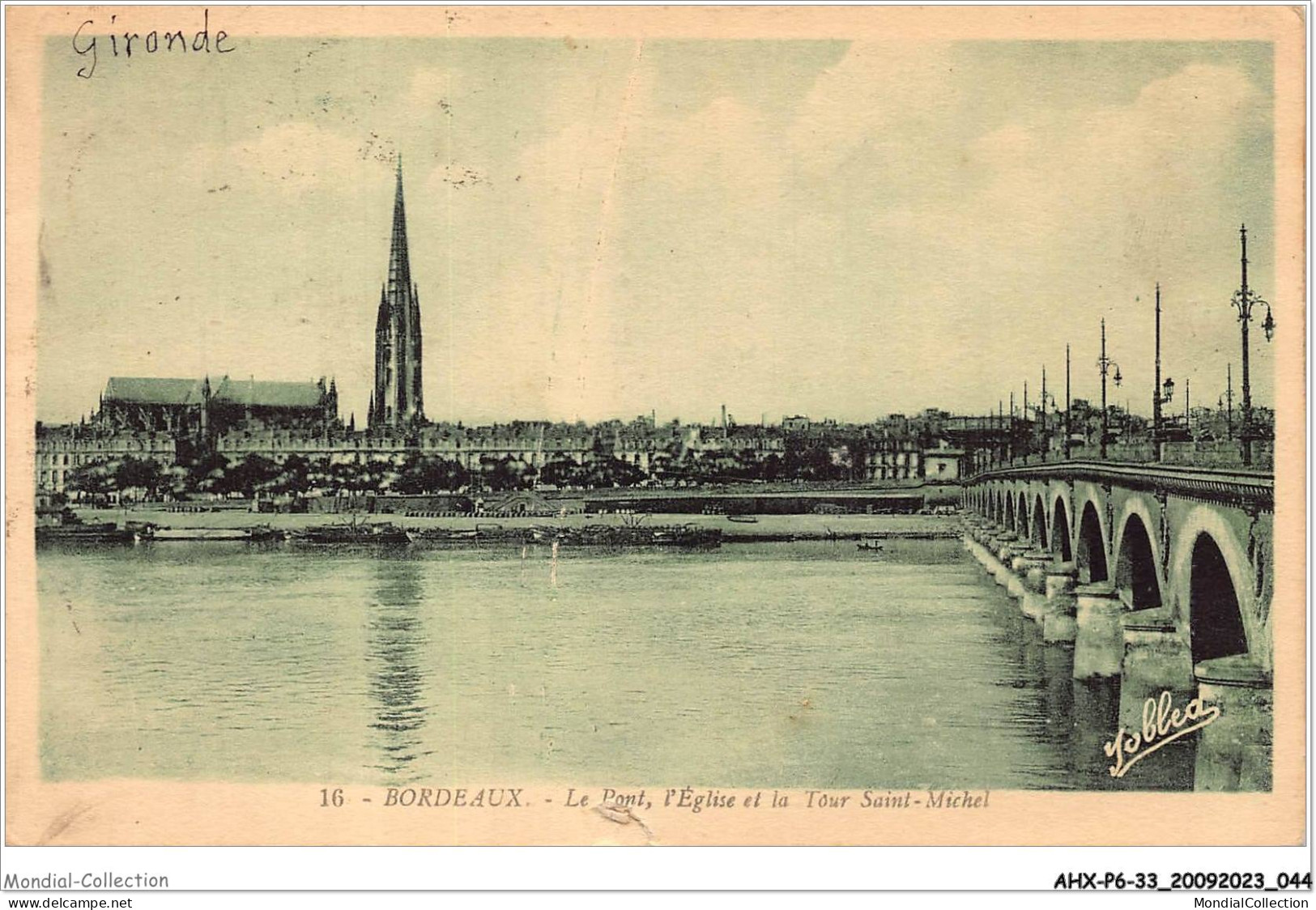 AHXP6-33-0624 - BORDEAUX - Le Pont - L'église Et La Tour Saint-michel  - Bordeaux