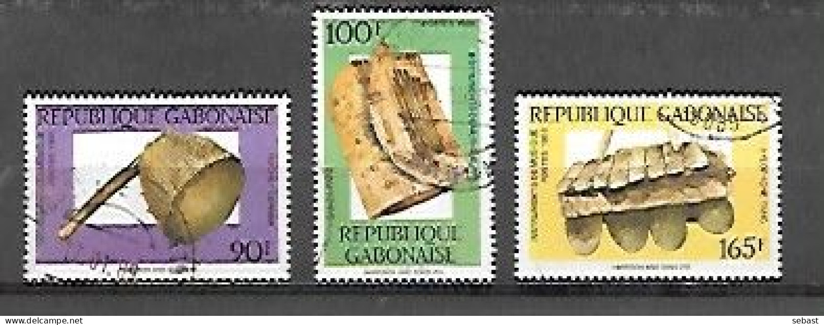 TIMBRE OBLITERE DU GABON DE  1988 N° MICHEL 1005/06 1008 - Gabon (1960-...)