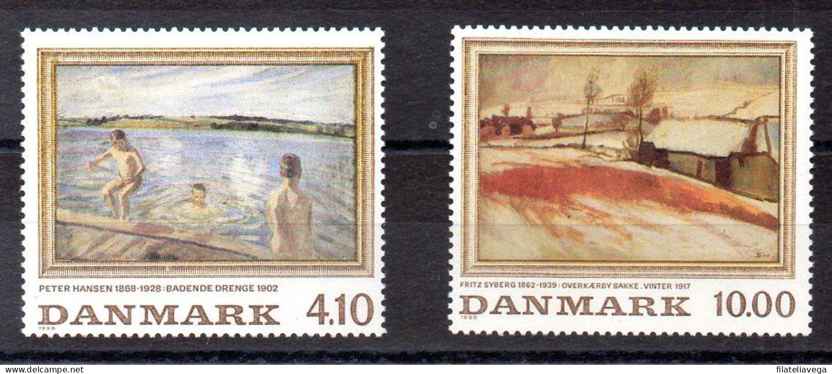 Dinamarca Serie Nº Yvert 935/36 ** PINTURA (PICTURE) - Unused Stamps