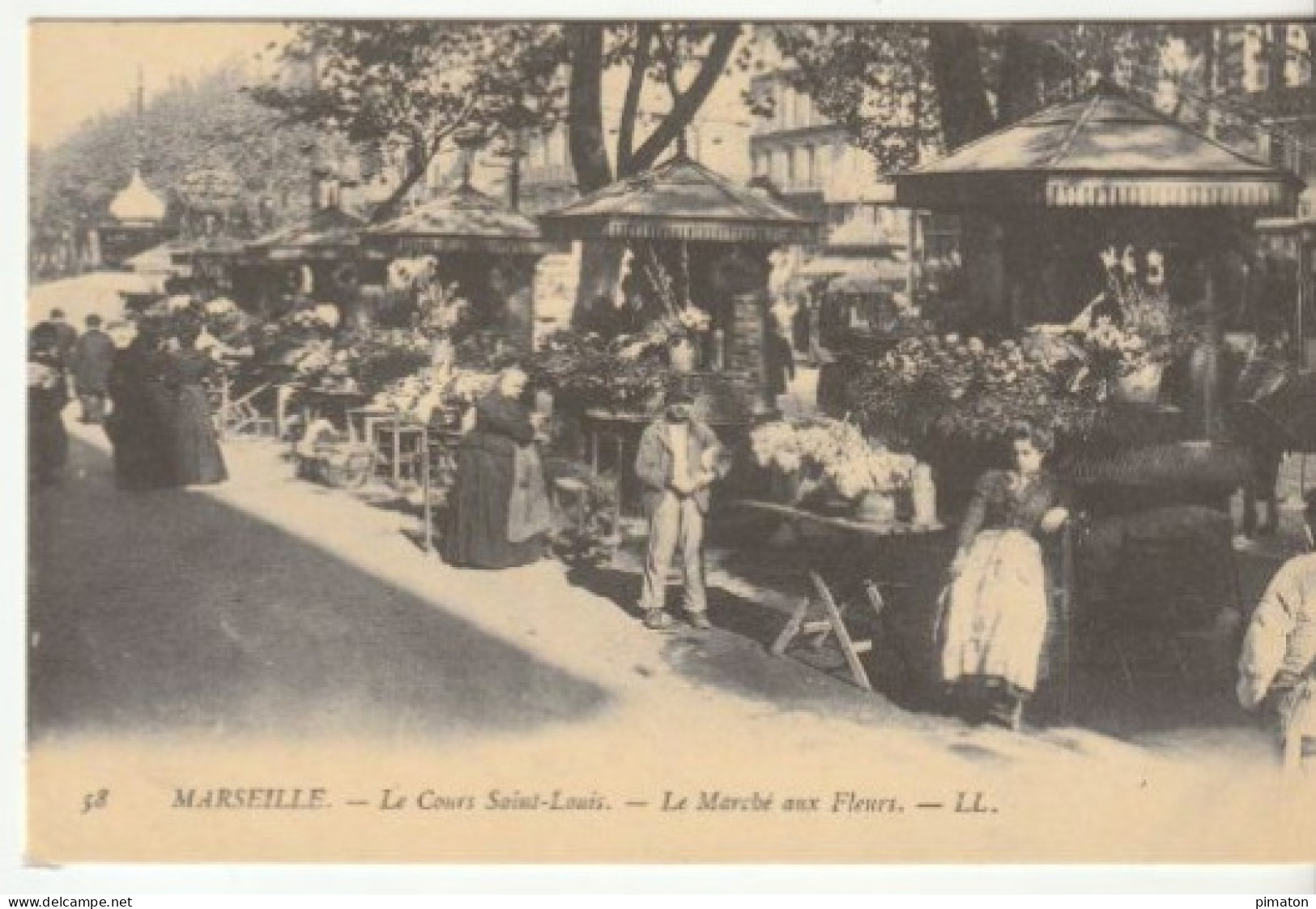 MARSEILLE - Le Cours Saint - Louis  -  Le Marché Aux Fleurs - Petits Métiers